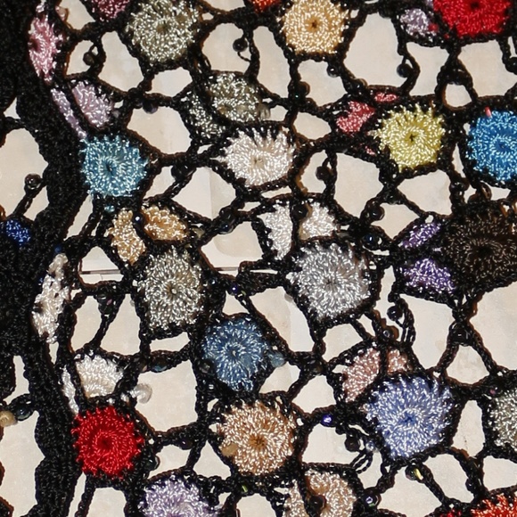 Beaded Crochet Multi-color Button Front - Picture 7 of 8